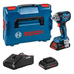 Bosch Professional 18V System boulonneuse sans-fil GDS 18V-330 HC (couple de serrage 330 Nm, couple de décollement 560 Nm, 2 batteries ProCORE 4.0Ah, chargeur, 1 module Bluetooth Low Energy, L-BOXX)