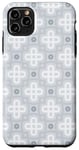 Coque pour iPhone 11 Pro Max Grey Crosse Circle Square Ring Modern Geometric Pattern