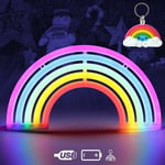 Lampe Arc En Ciel LED Neon Rainbow Lampe Arc En Ciel Veilleuse Néon Multicolore Lumière Néon Led Lights Décoration Murale Noël Fête Cadeau pour