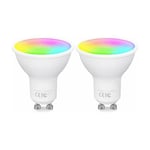 Ampoule Connectée WiFi GU10, rgbcw led Smart Ampoule, Compatible avec Alexa/Google Home, 4.7W Equivalent à 50W Ampoule GU10 Dimmable rgb