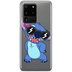 ERT GROUP Coque de Protection pour Samsung S20 Ultra Original et sous Licence Officielle Disney Stitch 007 Parfaitement adaptée à la Forme du téléphone Portable, partiellement Transparente