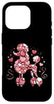 iPhone 16 Pro Love Heart Pattern Valentines Day Poodle Love Case