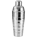 Fackelmann 28270 Shaker à cocktails en inox 750 ml, shaker inox, shaker à cocktail, shaker barman, Acier inoxydable, 26 x 8,5 x 8,5 cm, Argent