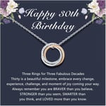 30th 40th 50th 60th 70th Birthday Gift for Women Her Birthday Necklace Jewellery