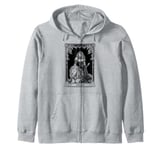 Vintage Gothic Psychic Vibes - Strength Tarot Card Zip Hoodie