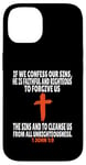 Coque pour iPhone 14 1 Jean 1:9 Écriture des versets bibliques