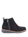 Hush Puppies Libby Suede Wedge Heel Boots, Black