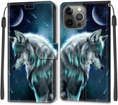 Coque Pour Iphone 13 Pro Max, Etui Cuir Synthetique Antichoc Housse Portefeuille [Fonction Stand] Protection Integrale Compatible Pour Iphone 13 Pro Max