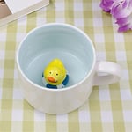 Tasse à café 3D en forme de petit canard jaune à l'intérieur, 350ml amusantes figurines de dessin animé faites à la main, cadeau de Noël pour amis, enfants, filles, femmes, grand-mère et tante