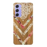 Coque galaxy A14 5G Bois Marbre Fleur dentelle