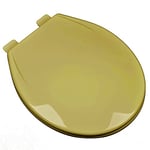 Bath Décor 2Q1R6-53 Builder Grade Slow Close Plastic Toilet Seat with Vari-Adjust R'N'C Hinge and Quik-Lok Mounting Hardware, Gold