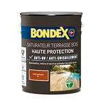 BONDEX - Saturateur Terrasse Bois Intérieur & Extérieur - Idéale pour Rénover, Décorer et Protéger - À Base d'Eau - Haute Protection - Anti-UV, Anti-Grisaillement - Mat - 5L - Teck