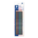 STAEDTLER 118 BK6 PA Noris Triangular Graphite Pastel Pencils - HB (Blistercard 