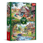 Trefl 2en1 : Vie Idyllique-2 x 500 pièces-Lot de Deux Puzzles, DIY, Divertissement créatif, pour Adultes et Enfants à partir de 10 Ans, 37494, multicolur