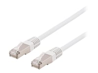 Deltaco - Patch-Kabel - Rj-45 (Hane) Till Rj-45 (Hane) - 3 M - Sftp - Cat 6A - Halogenfri, Formpressad - Vit