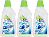 Calgon Washing Machine Softener Gel, Ecological+, Removes Odours, Limescale & Residue, Packaging 100% recyclable, 750ml, Pack of 3