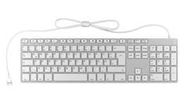 KEYSONIC KSK-8022BT - tastatur - QWERTZ - Tysk - sølv Inn-enhet