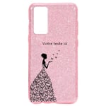 Coque Galaxy S20 FE paillettes rose fee papillon personnalisee