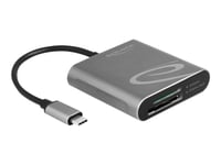 Delock - Kortläsare (Sdhc, Sdxc, Sdhc Uhs-I, Sdxc Uhs-I, Sdhc Uhs-Ii, Sdxc Uhs-Ii, Cfexpress 2.0 Type B, Sd Express) - Usb-C 3.2 Gen 2 - För Windows 11  Apple 11-Inch Ipad Pro  Microsoft Surface Pro 7  Windows 10