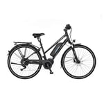 Fischer Viator Etd 1861 Vélo électrique pour Femme | RH Moteur Central 80 Nm | Batterie 48 V Trekking | E-Bike, Noir Mat, Rahmenhöhe 49 cm