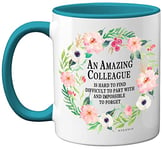 Stuff4 Retirement Gifts for Women, Leaving Gifts for Colleagues Women, Retirement Gift Ideas for Men or Women, Sorry Your Leaving Gifts, 11oz Ceramic Dishwasher Safe Light Blue Mugs