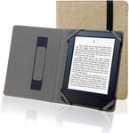 Etui Liseuse 6 Pouces Coque En Lin Naturel Housse Universel Compatible Avec Sony/Kobo/Tolino/Pocketbook/Onyx Boox