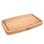 Boos Block Juice Groove Carving Board Oval - Butchers Block Chopping Board - Thick Chopping Board - North American Hard Maple Chopping Board - Safe for Food Preparation - 20 x 15 x 1,5 Inches