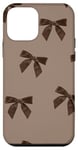 Coque pour iPhone 12 mini Nœuds en ruban esthétiques beige marron Coquette