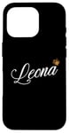 Coque pour iPhone 16 Pro Leona Custom Name - Leona for Women Kids Toddlers