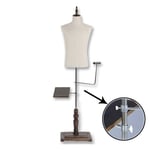 Home Male Mannequin Dress Form Manikin with Shoe Rack Pants Stand, for Casual or Formal Apparel, Sackcloth (Color : Without arms, Size : L)