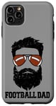 iPhone 11 Pro Max Football Dad Funny Messy Hair Beard Football Dad Case