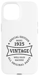 Coque pour iPhone 15 Vintage 100e anniversaire Né en 1925 Vintage 100 ans Cadeau