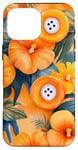 Coque pour iPhone 16 Pro Max Motif de boutons de couture tropicaux orange aquarelle