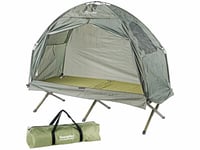 Tente 2 en 1 avec lit de camp pour 1 personne - Semptec