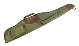 Januel - Etui pour Carabine Combe - Fourreau pour Carabine de Chasse - avec Bretelle - Tissu Polyester - Cuir Pleine Fleur - Longueur 120cm - Rembourrage 15mm - Mousse Haute Densité - Anti Choc - Vert