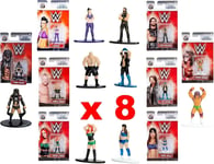 8 x Nano Metalfigs WWE Figures Collection Of Eight Different Diecasts NEW