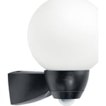 Garda Vägglampa E27 med Sensor 130°, svart/opal