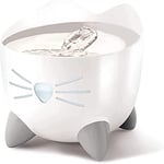 Catit PIXI Cat Water Fountain, Stainless Steel, White, 2.5L