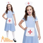 Kids Girls Nurse Costume Doctor Ww2 Book Week Day Uniform Fancy Dress Outfit