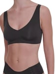 Sloggi Womens ZERO Feel 2.0 Bralette - Black Polyamide - Size Large