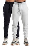 French Connection Mens 2 Pack Cotton Blend Joggers - Multicolour - Size Large