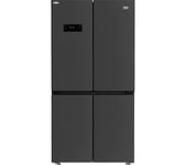 BEKO GNE446224DVPZ American-Style Smart Fridge Freezer - Black Steel, Black