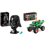LEGO 75304 Star Wars Darth Vader Helmet Set, Mask Display Model Kit for Adults to Build & 42149 Technic Monster Jam Dragon Monster Truck Toy for Boys and Girls