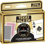 Texas Hold'em Gold poker cards - Black/Red 3-piece