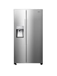 Hisense Rs694N4Ice 90Cm Wide Side By Side, Water And Ice, American Fridge Freezer - Stainless Steel