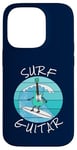 Coque pour iPhone 14 Pro Surf Guitar Guitariste électrique Surfeur Vacances d'été