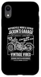 Coque pour iPhone XR Jaxon's Garage Moto Design pour le nom Jaxon