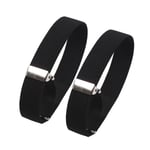 Elastiskt armband Skjorta ärmhållare Dam Herr Mode Justerbar Svart one size Black one size