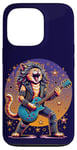 Coque pour iPhone 13 Pro Drôle Chat Rockstar Guitare Joueur Cheveux Métal Glam Rock Band