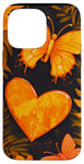 Coque pour iPhone 14 Pro Max Papillon orange classique tropical de sensibilisation au cancer du sein